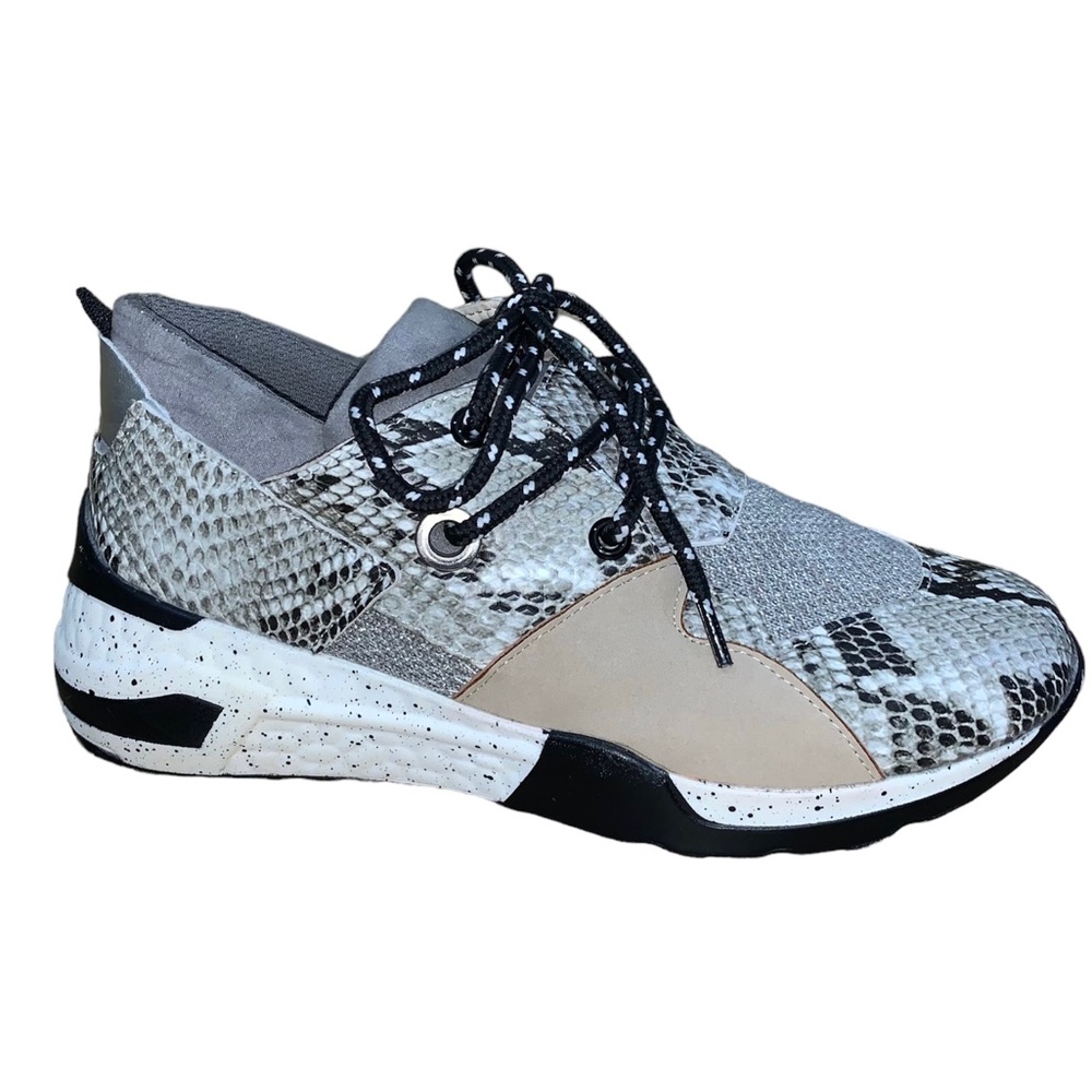 Bamboo Strength-02 Snakeskin Shoes - Gray Black Beige